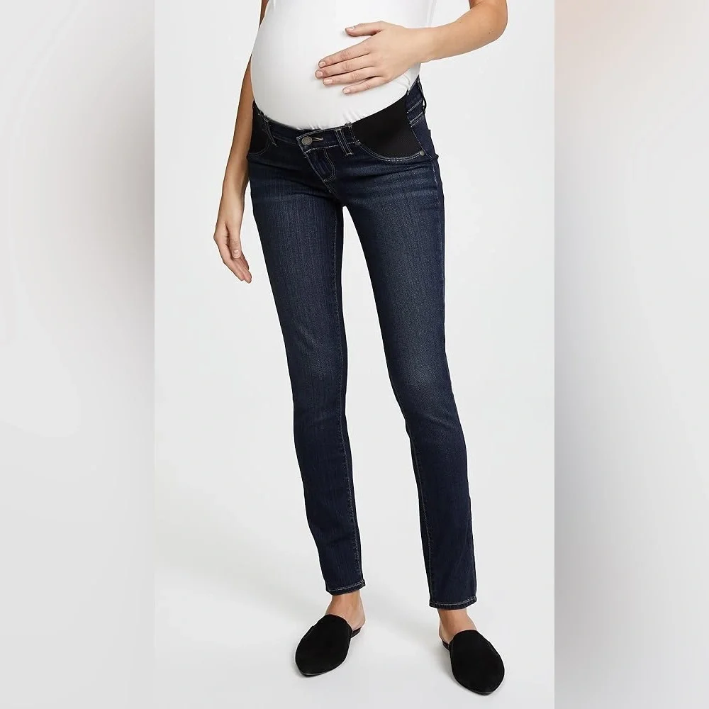 PAIGE Transcend Verdugo Ultra Skinny Jeans Stretchy Denim Maternity Pants